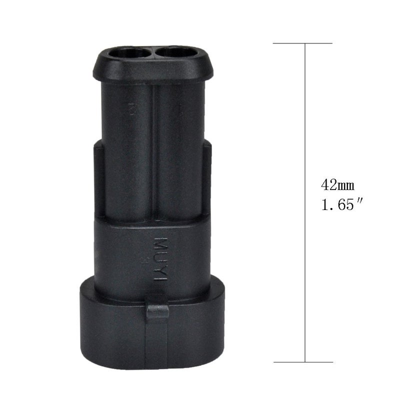 MUYI 10 Kit 2 Pin Way Waterproof Electrical Connector 1.5mm Series Terminals Water Resistend - Image 5